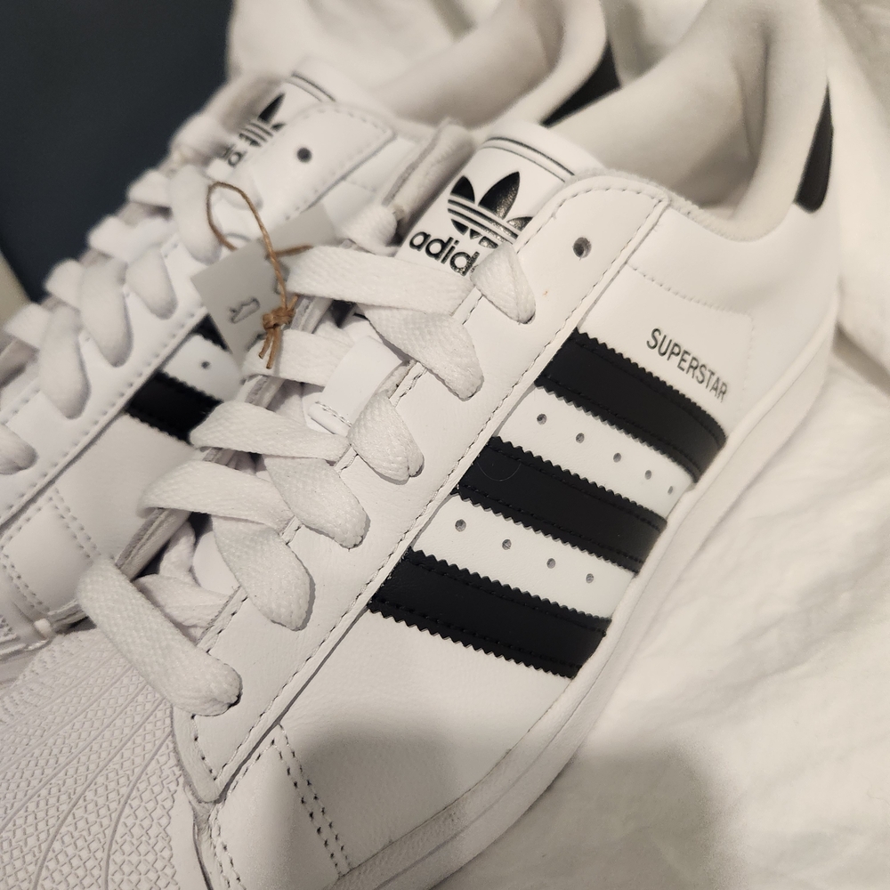 adidas Superstar II Sneakers in White with Black Stripes - Picture 7 of 13